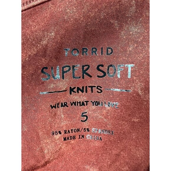 Torrid Super Soft Knit Plus Size 5X Rust Red Sleeveless Button Jumpsuit Pant New - Picture 7 of 10